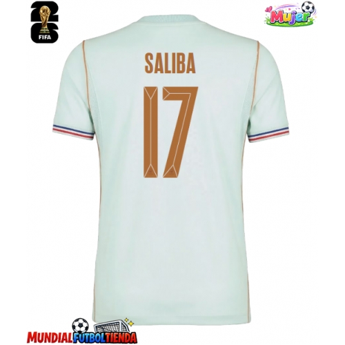 Camiseta Francia William Saliba #17 Segunda Equipación Replica Mundial 2026 para mujer mangas cortas